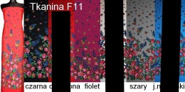 Wzór karpacki rosnący tkanina ludowa krepa 6 kolorów